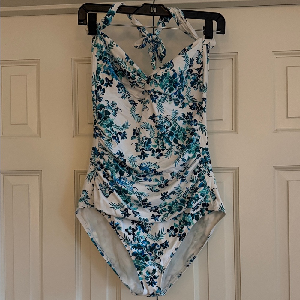 Tommy Bahama Floral Halter One-Piece Swimsuit